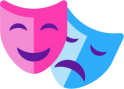 Theatre Masks with and wihout Adwords