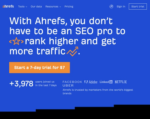 Ahrefs - SEO content tool