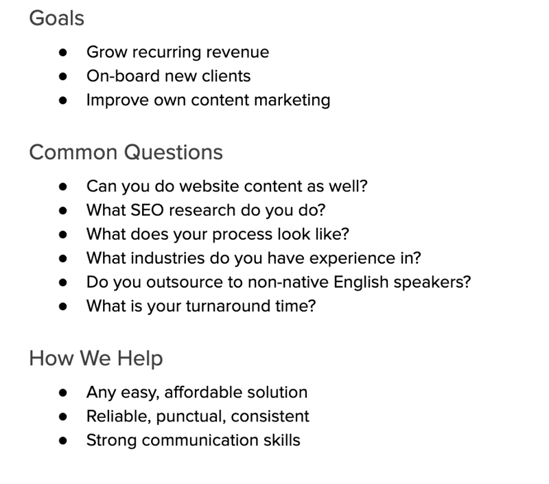 Align Sales and Marketing messaging goals