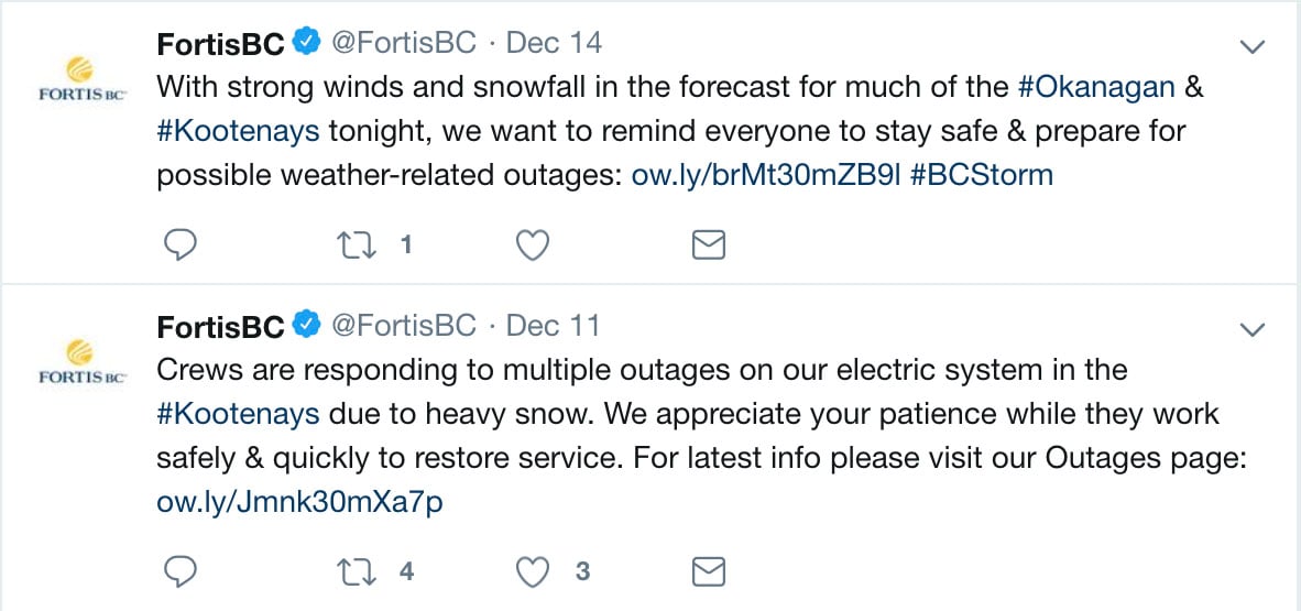 Fortis Customer Service Tweets