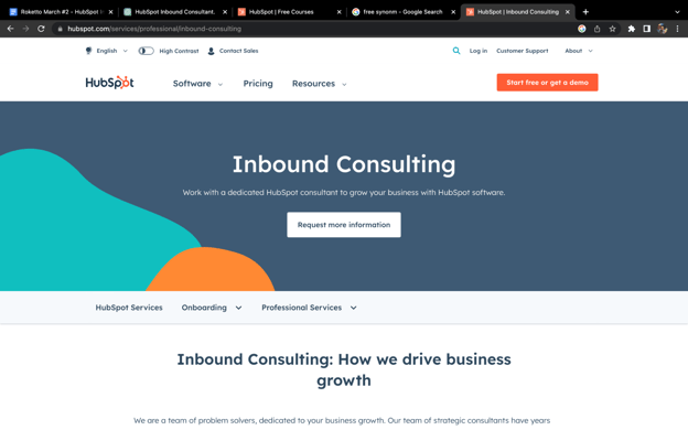 Inbound consulting