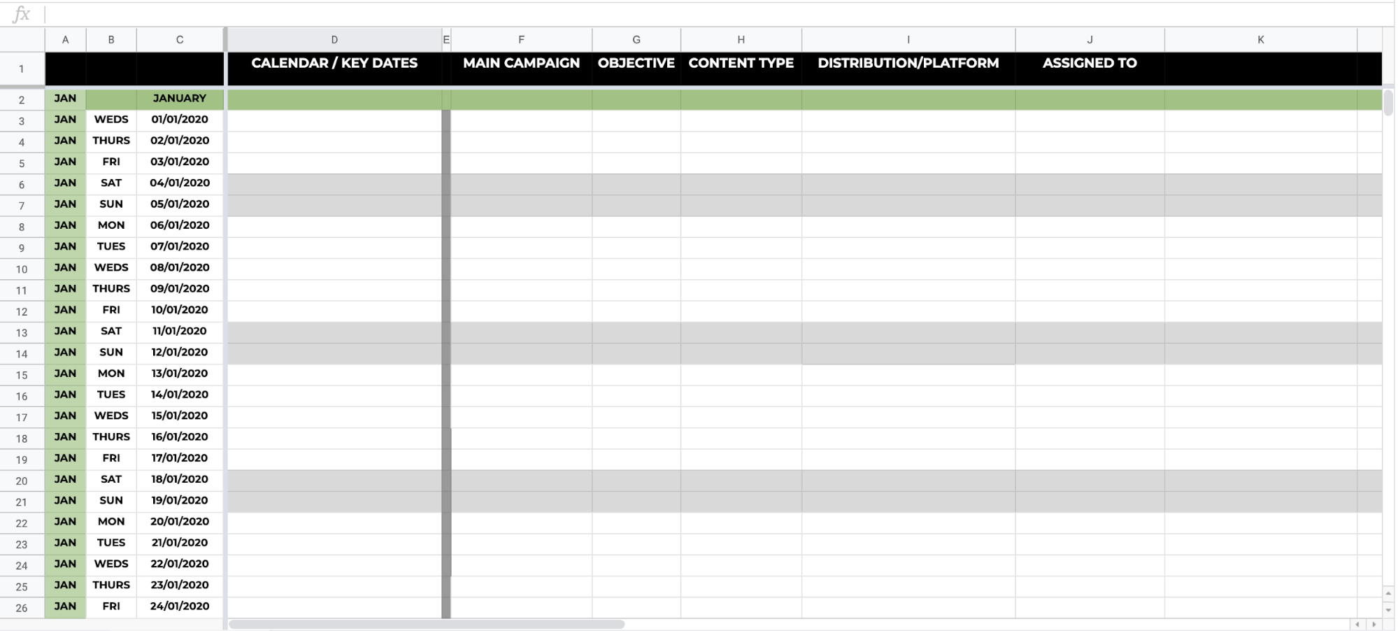 Content Planning Template