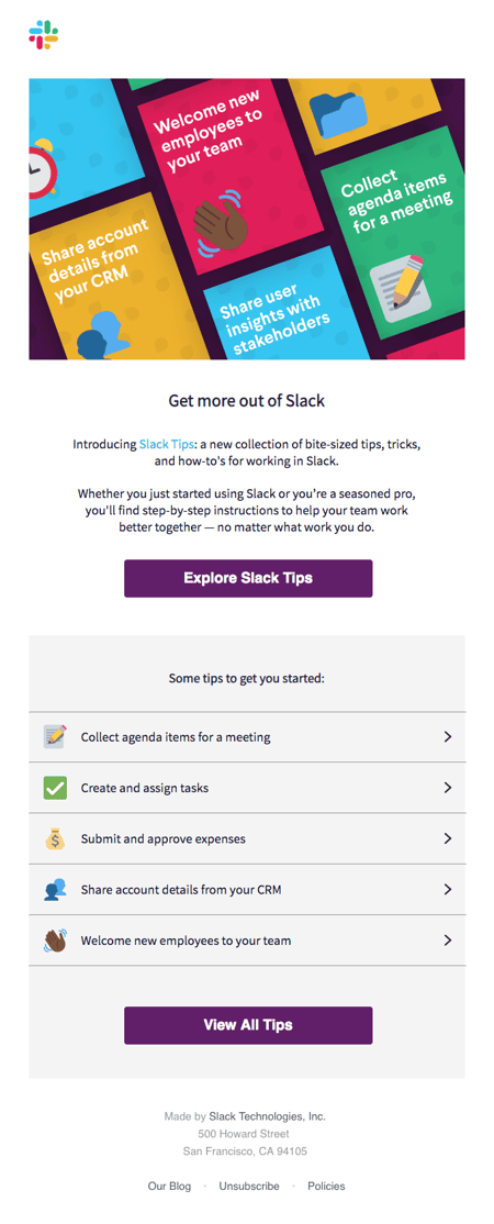 Slack Email Marketing