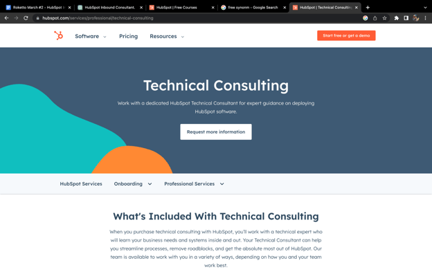 Technical consulting