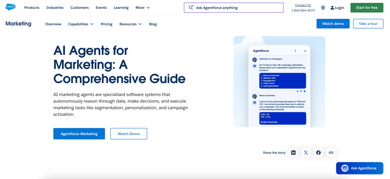 Salesforce Marketing AI Agents Features