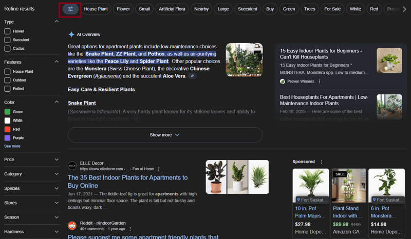 SERP Filters