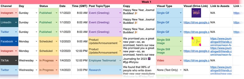 Social Media Planner
