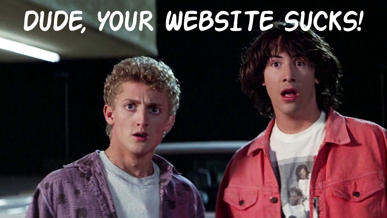 Bad website meme