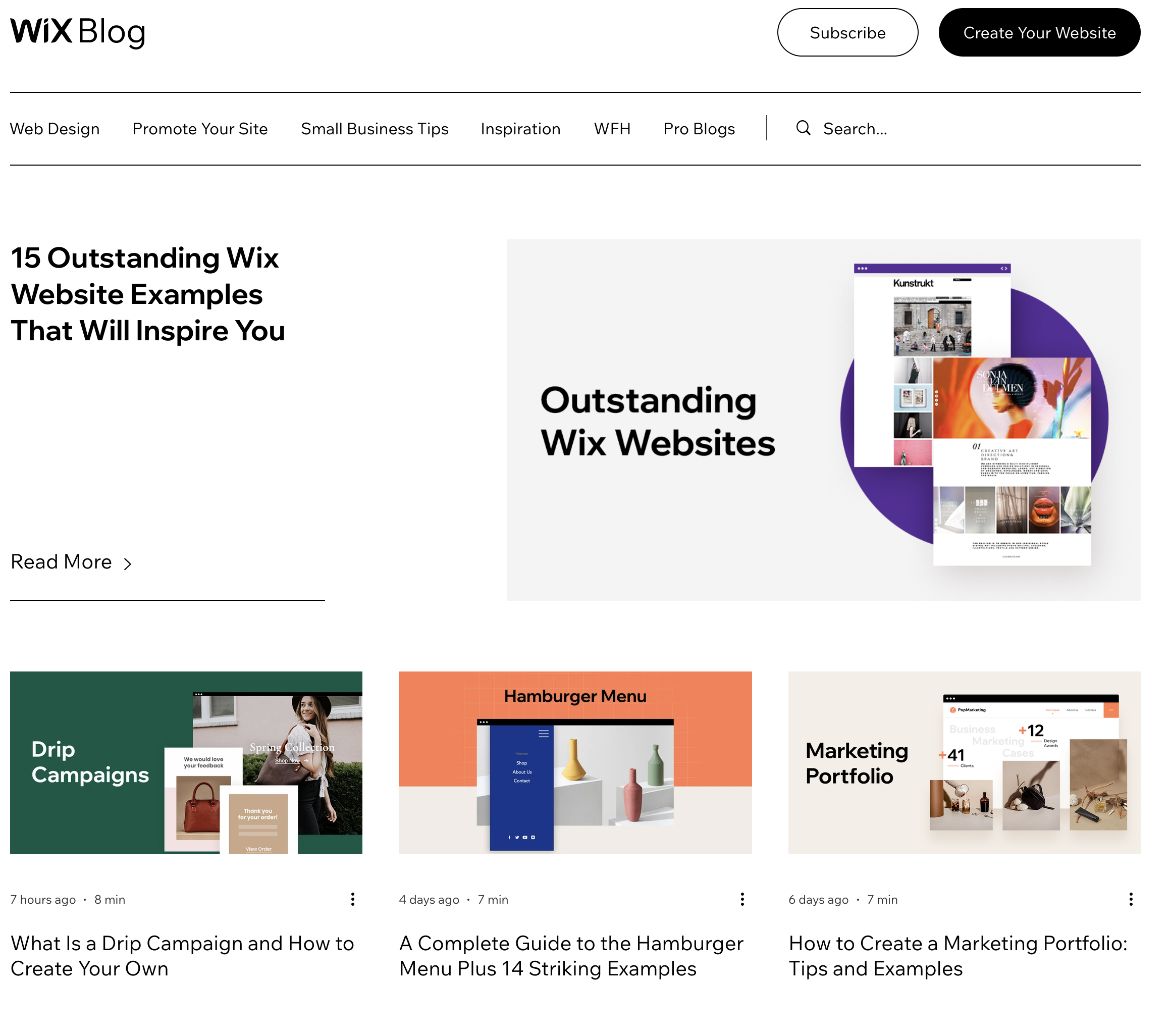 Wix Blog Example